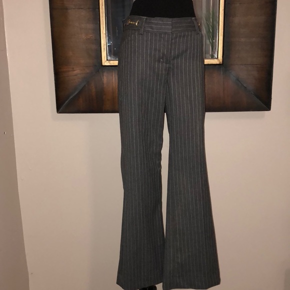 Express Pinstripe Dress pants w chain detail - Picture 2 of 4